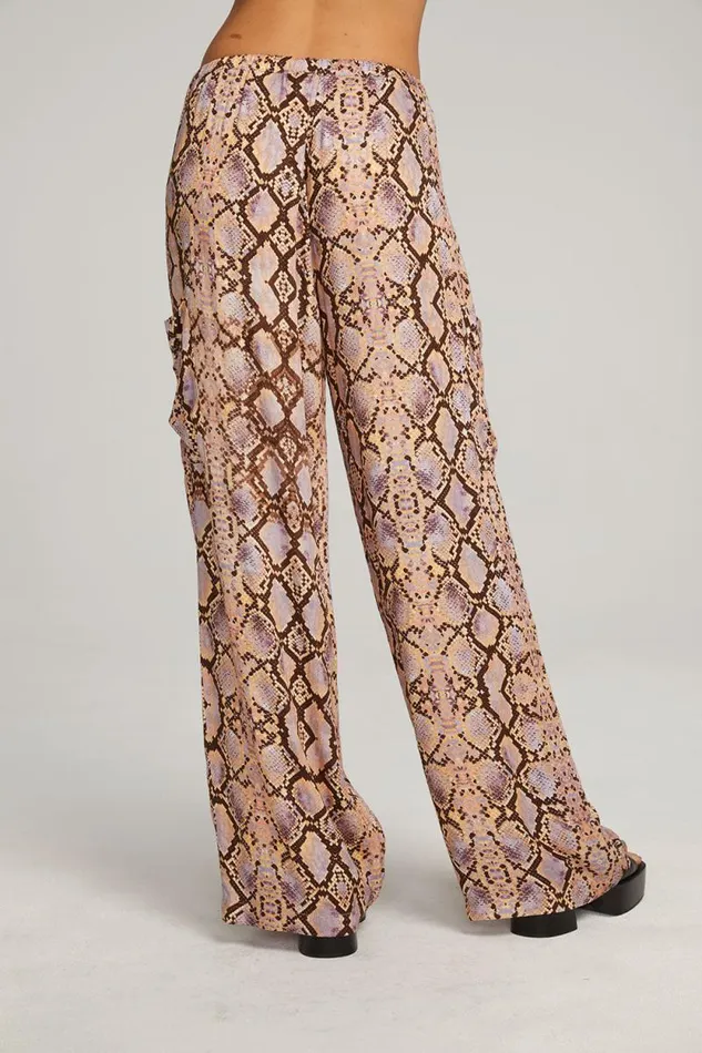 Womens Chaser Brand Bottoms Lee Python Print Trousers