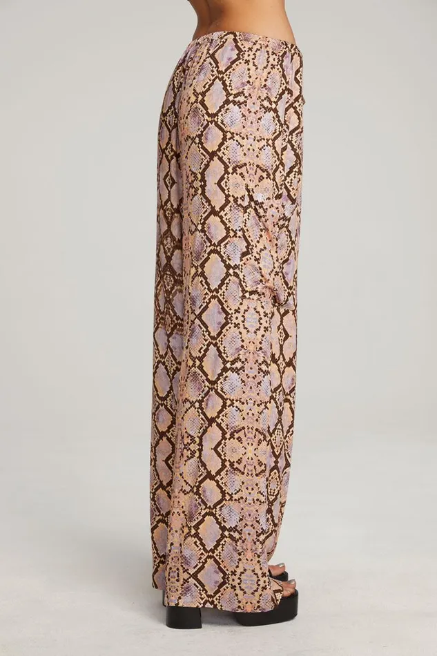 Womens Chaser Brand Bottoms Lee Python Print Trousers