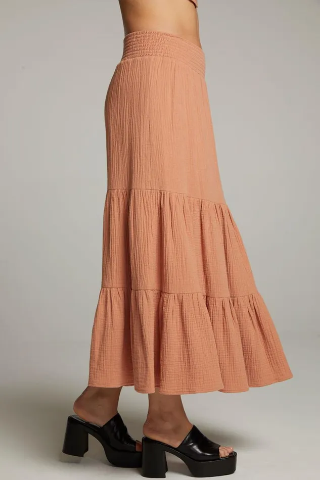 Womens Chaser Brand Bottoms Seal Bronze Maxi Skirt