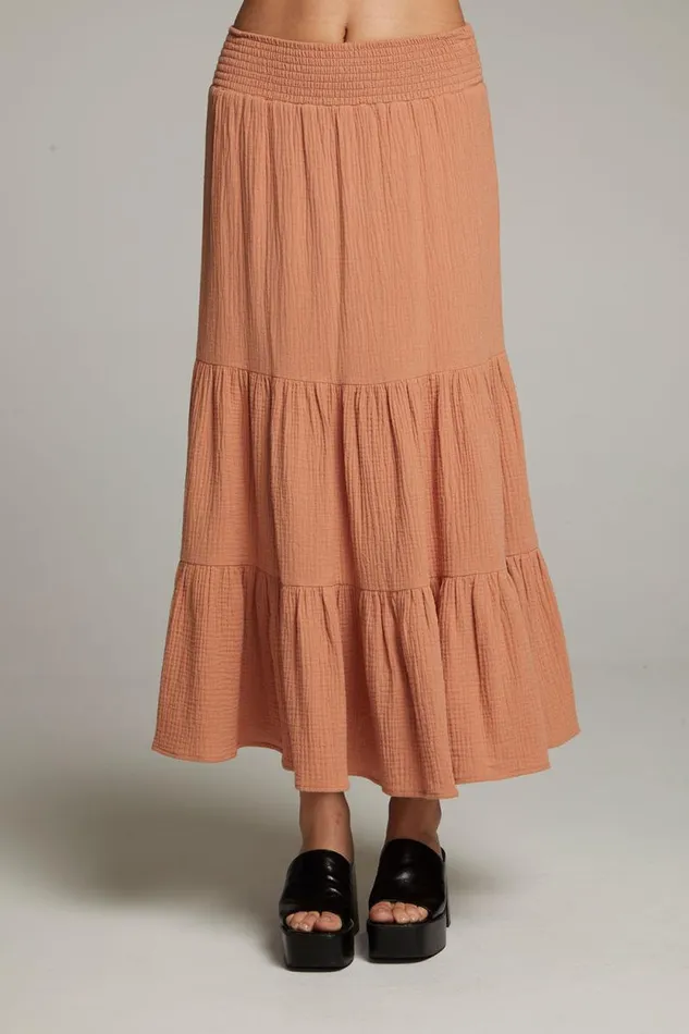Womens Chaser Brand Bottoms Seal Bronze Maxi Skirt