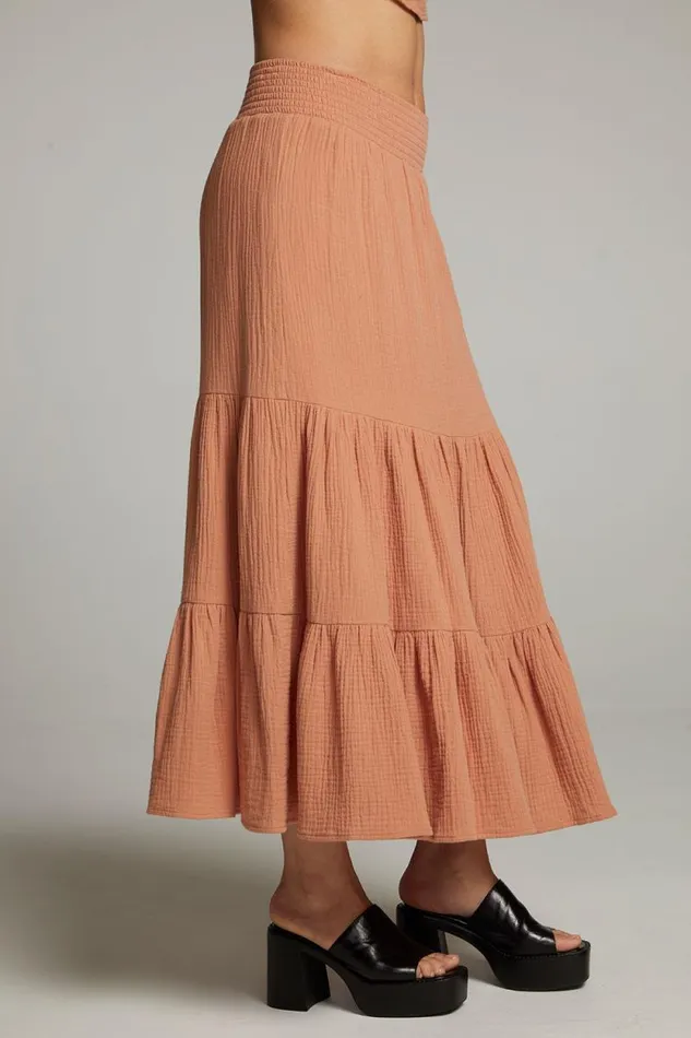 Womens Chaser Brand Bottoms Seal Bronze Maxi Skirt