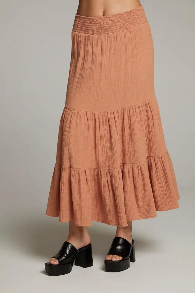 Womens Chaser Brand Bottoms Seal Bronze Maxi Skirt