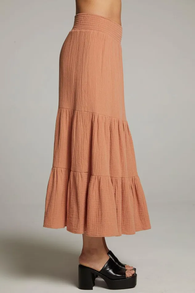 Womens Chaser Brand Bottoms Seal Bronze Maxi Skirt