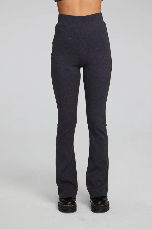 Womens Chaser Brand Bottoms Tara Shadow Black Legging