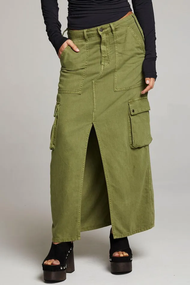 Womens Chaser Brand Bottoms Tri Sphagnum Maxi Skirt
