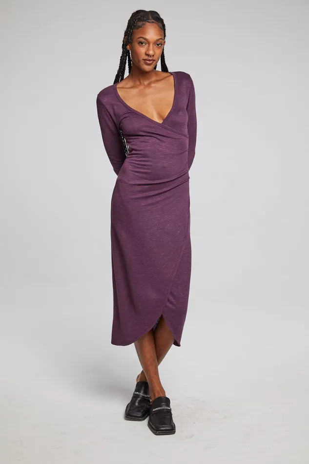 Womens Chaser Brand Dresses Harmony Plum Perfect Midi Dress