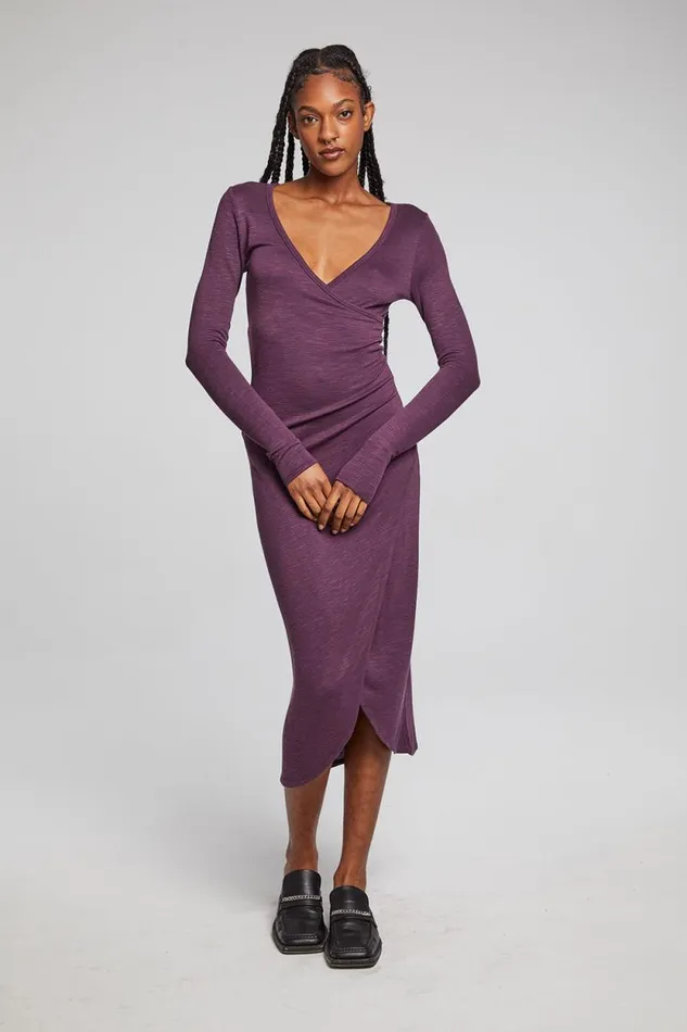 Womens Chaser Brand Dresses Harmony Plum Perfect Midi Dress