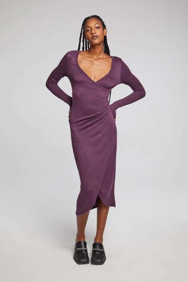 Womens Chaser Brand Dresses Harmony Plum Perfect Midi Dress