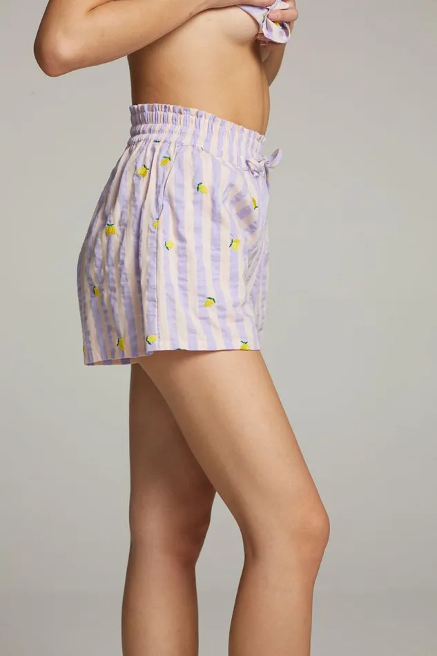 Womens Chaser Brand Graphics Allover Lemons Shorts