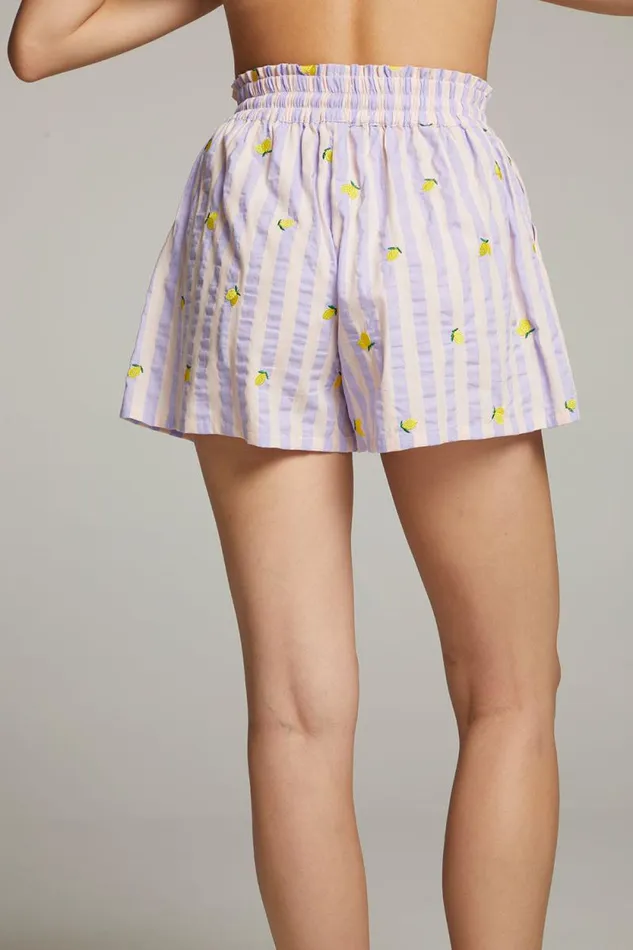 Womens Chaser Brand Graphics Allover Lemons Shorts