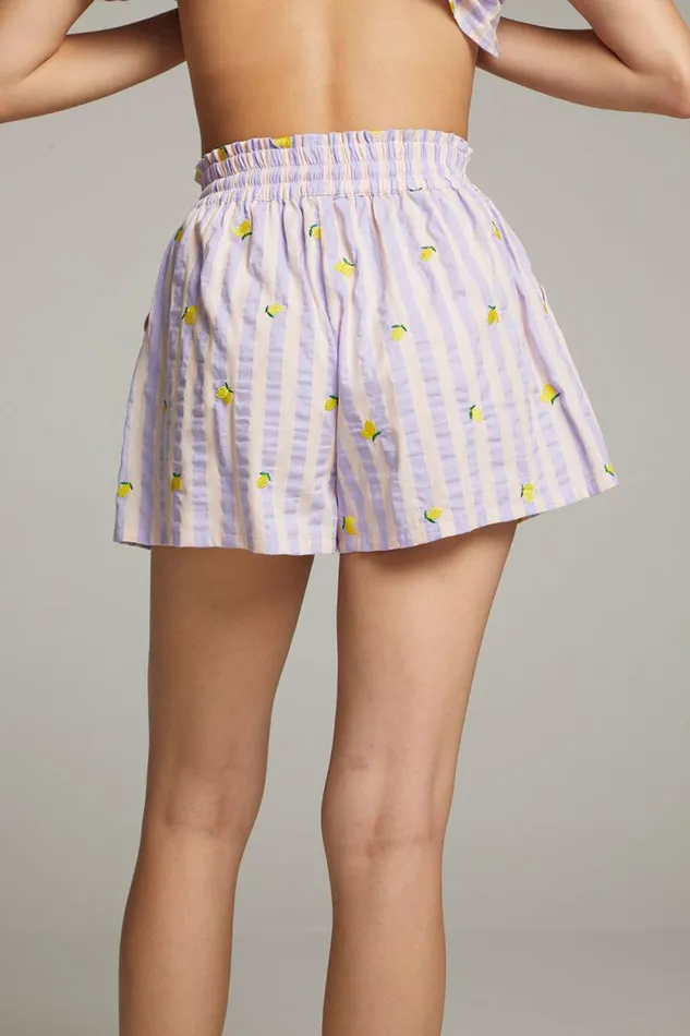Womens Chaser Brand Graphics Allover Lemons Shorts