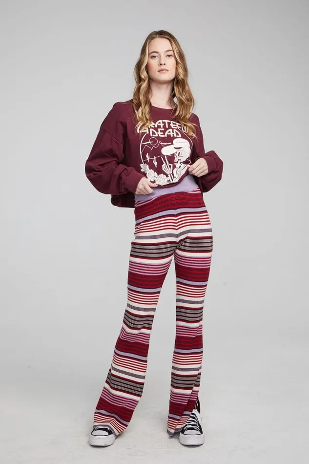 Womens Chaser Brand Graphics Grateful Dead Desert Skeleton Long Sleeve