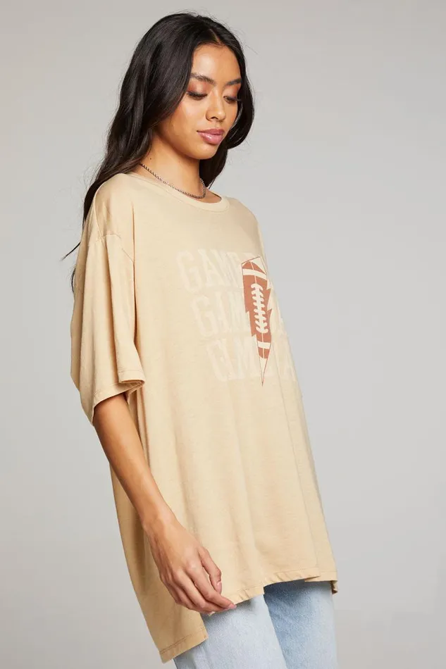 Womens Chaser Brand Music Game Day Bolt One Size Tee