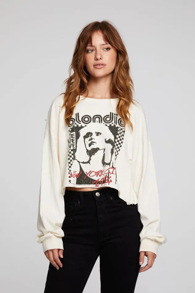 Womens Chaser Brand Tops Blondie New York City 1974 Pullover