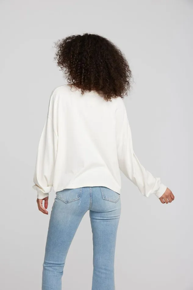 Womens Chaser Brand Tops Coast Cotton Jersey Long Sleeve Tee