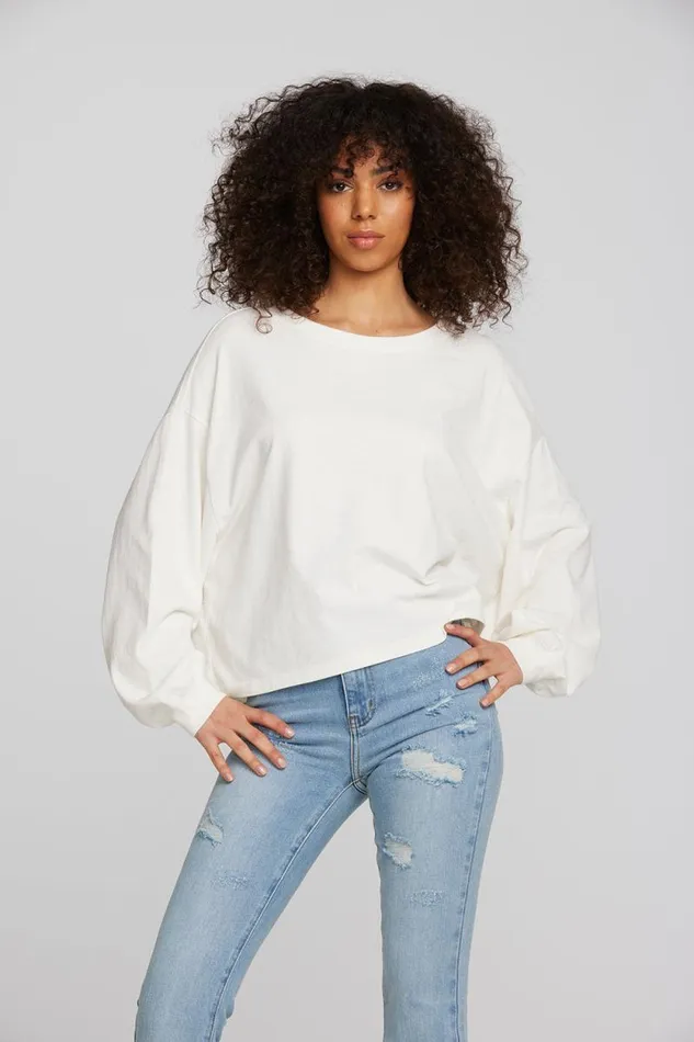 Womens Chaser Brand Tops Coast Cotton Jersey Long Sleeve Tee