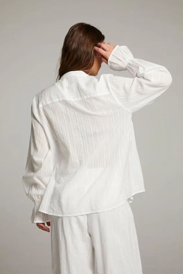 Womens Chaser Brand Tops Dolphin White Button Down
