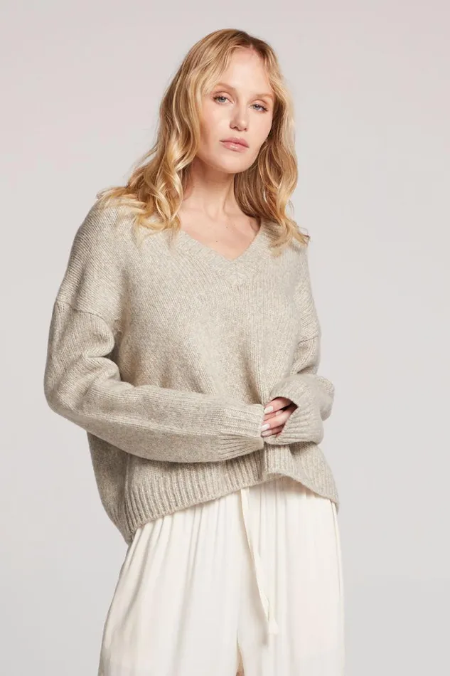 Womens Chaser Brand Tops Ginger Toasted Coconut Long Sleeve