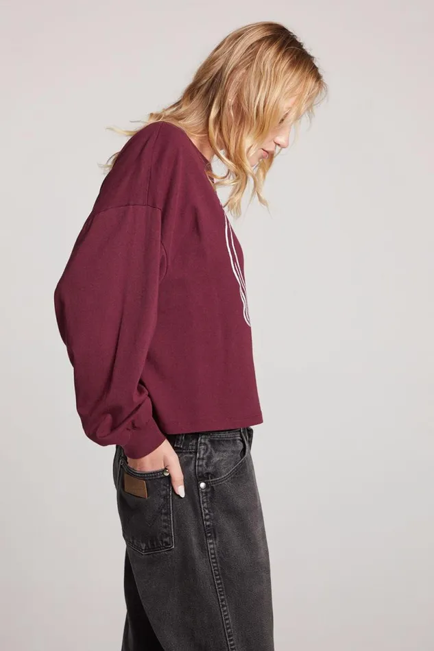 Womens Chaser Brand Tops Grateful Dead Silver Stealie Long Sleeve