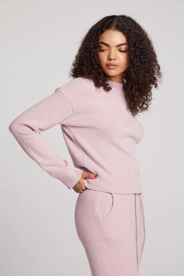 Womens Chaser Brand Tops Hanover Mauve Rose Pullover
