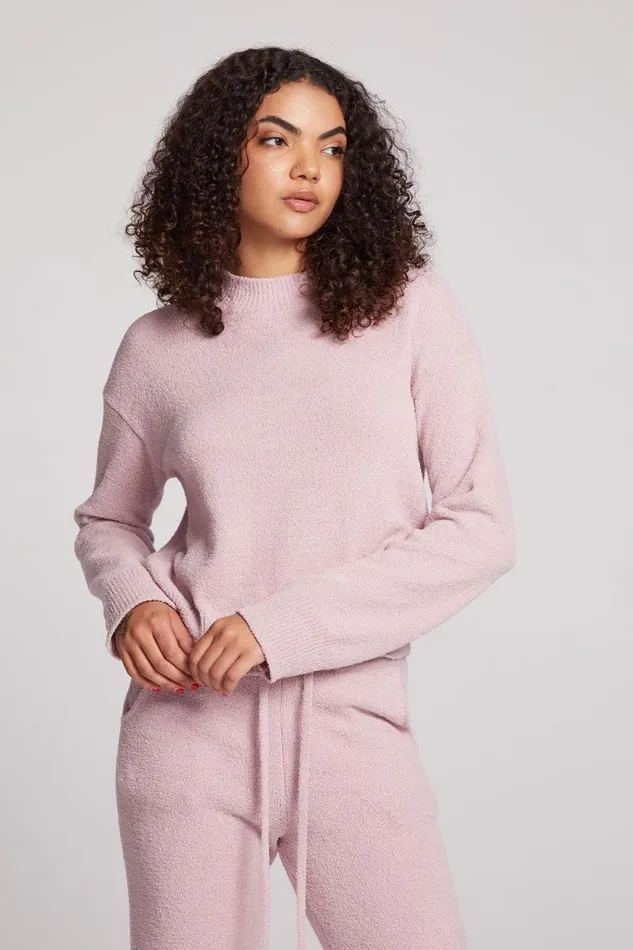 Womens Chaser Brand Tops Hanover Mauve Rose Pullover