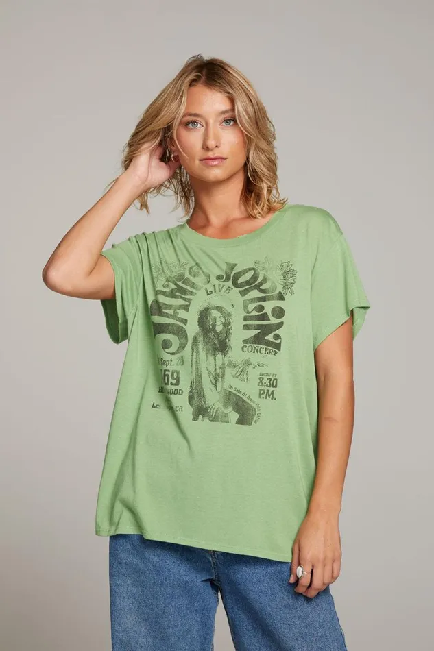 Womens Chaser Brand Tops Janis Joplin Hollywood Bowl Tee