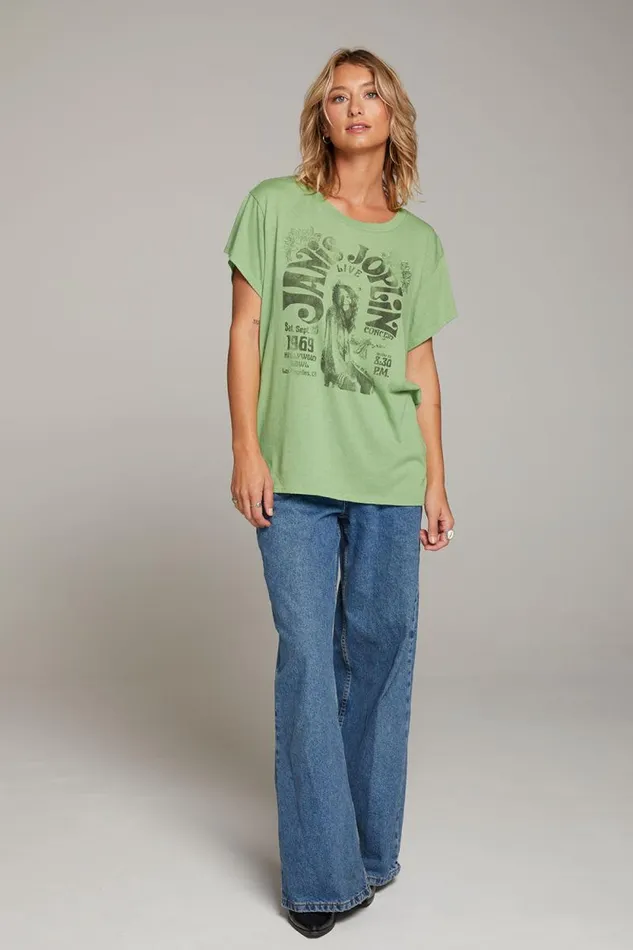 Womens Chaser Brand Tops Janis Joplin Hollywood Bowl Tee