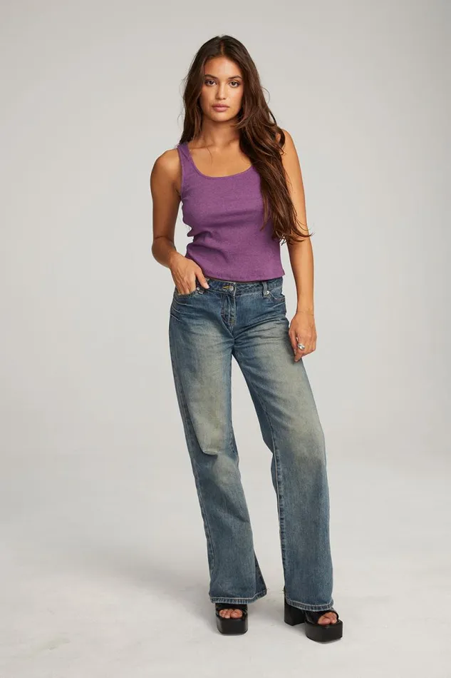Womens Chaser Brand Tops Lander Eggplant Tank