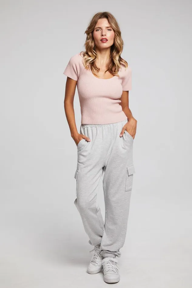 Womens Chaser Brand Tops Leah Peach Whip Tee