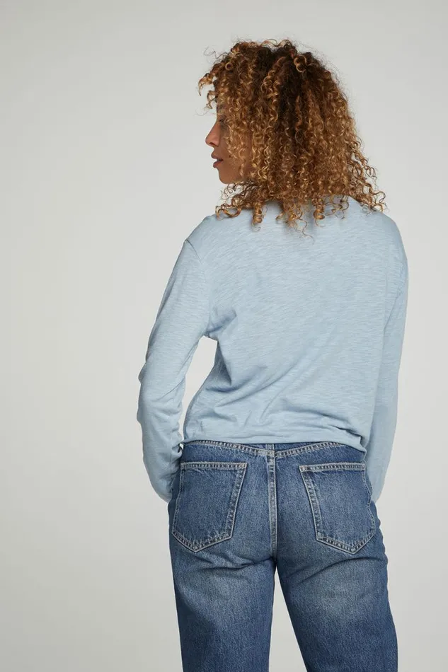 Womens Chaser Brand Tops Long Sleeve Cropped Tee
