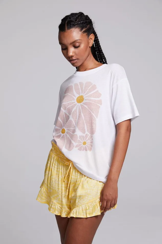 Womens Chaser Brand Tops Retro Flowers Tee