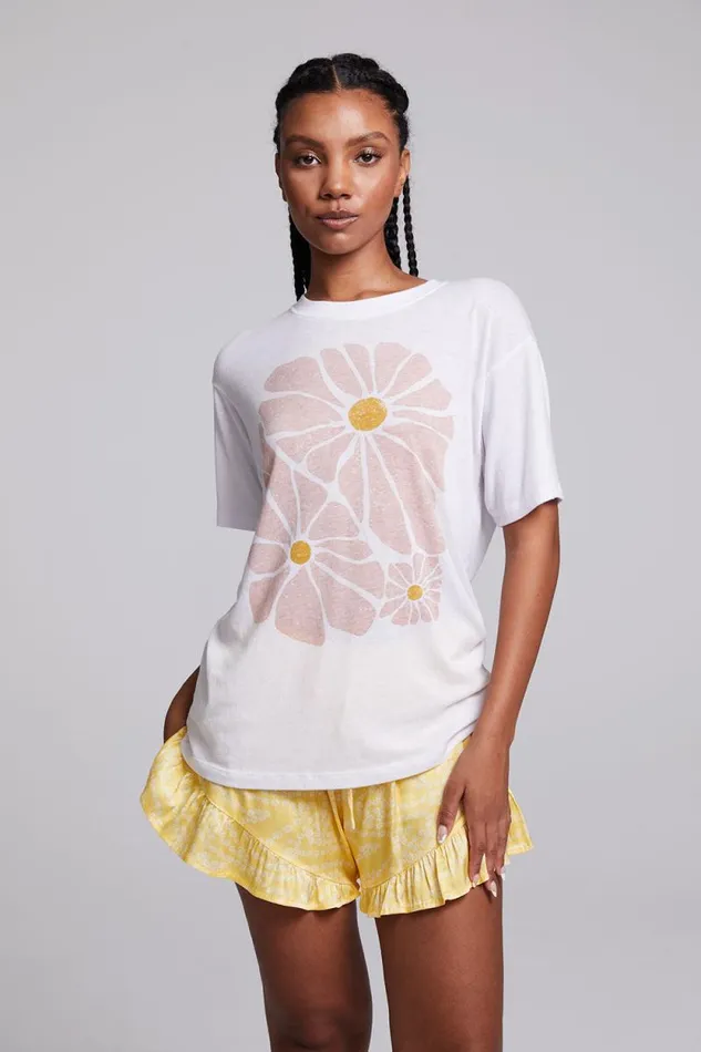 Womens Chaser Brand Tops Retro Flowers Tee