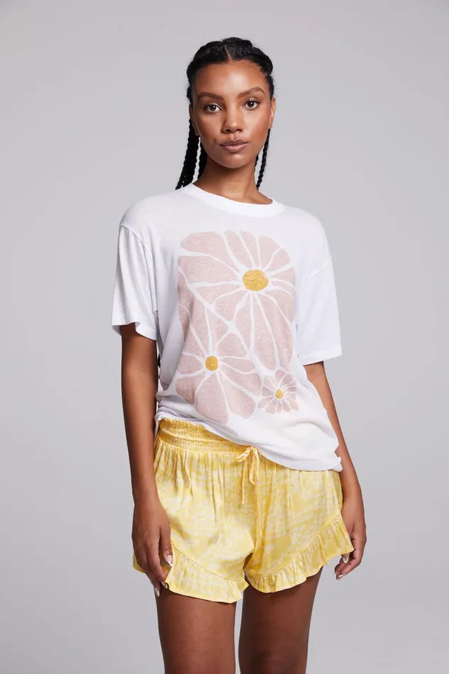 Womens Chaser Brand Tops Retro Flowers Tee