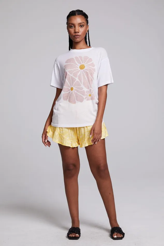 Womens Chaser Brand Tops Retro Flowers Tee