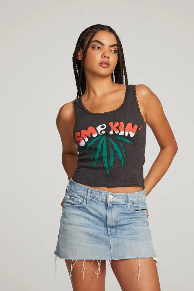 Womens Chaser Brand Tops Smokin039 Tank Top