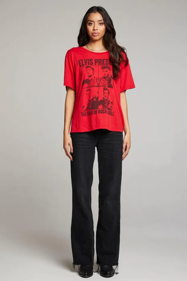 Womens Chaser Brand Tops Sun Records The King Of Rock N039 Roll Tee
