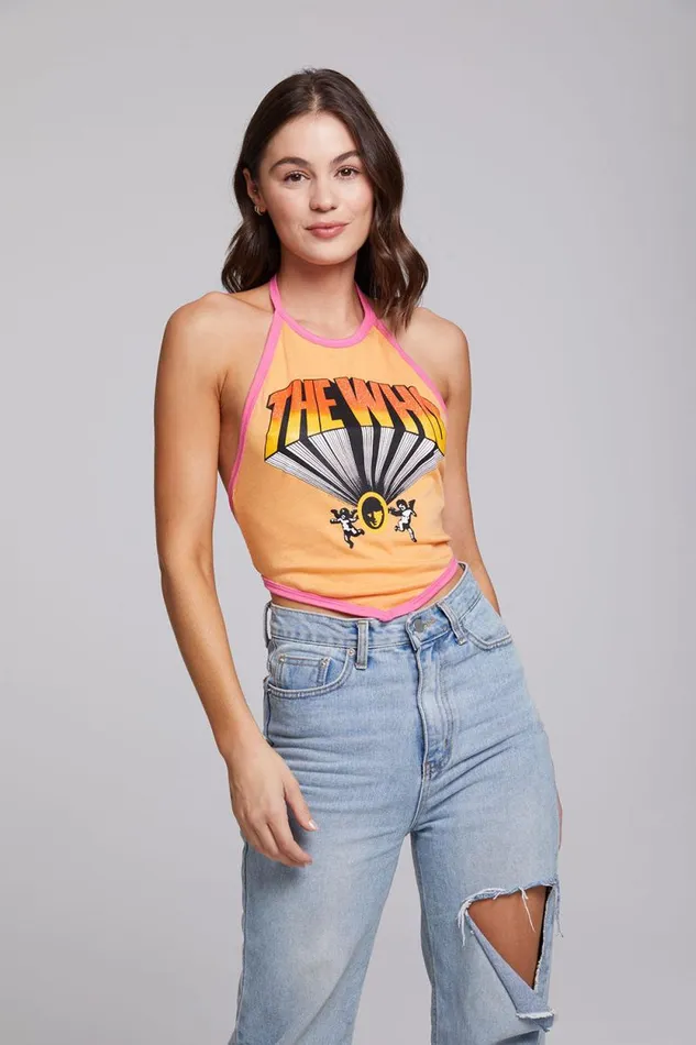 Womens Chaser Brand Tops The Who Keith Moon Wallflower Halter Top