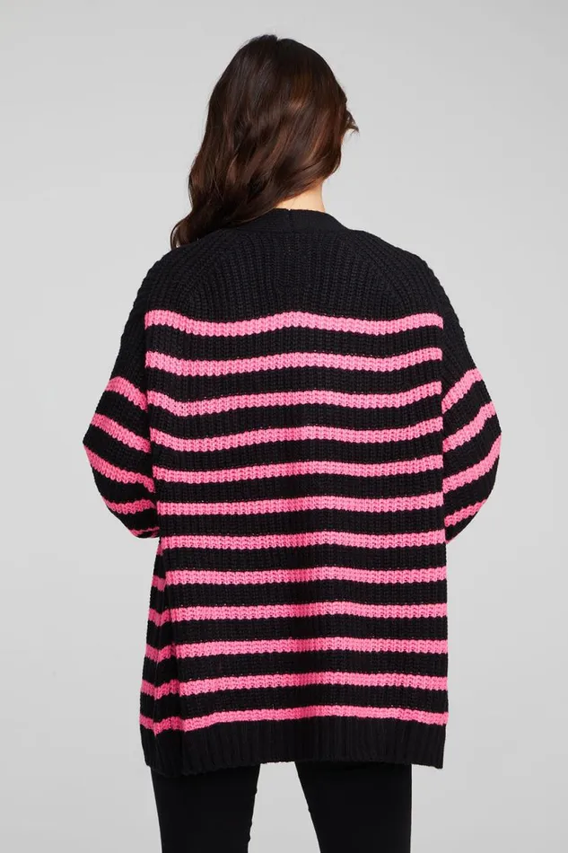 Womens Chaser Brand Tops Vibe Melrose Stripe Cardigan