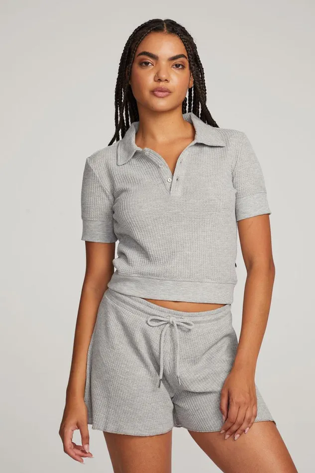 Womens Chaser Brand Tops Victoria Grey Marl Pullover
