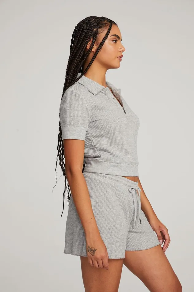 Womens Chaser Brand Tops Victoria Grey Marl Pullover