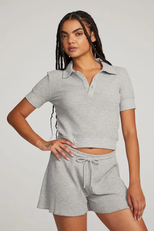 Womens Chaser Brand Tops Victoria Grey Marl Pullover