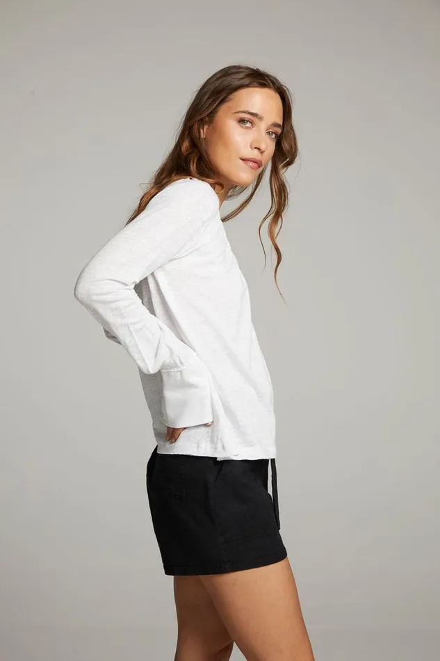 Womens Chaser Brand Tops Warren White Blouse