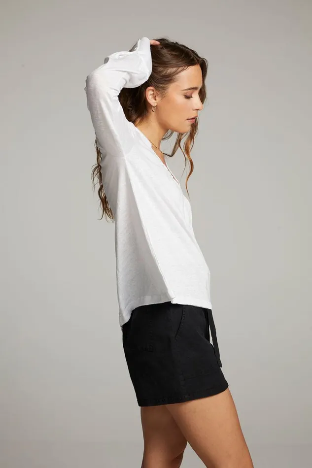 Womens Chaser Brand Tops Warren White Blouse
