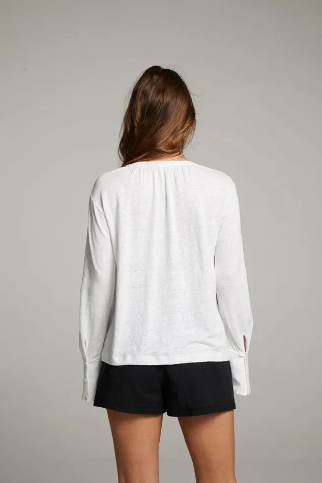Womens Chaser Brand Tops Warren White Blouse