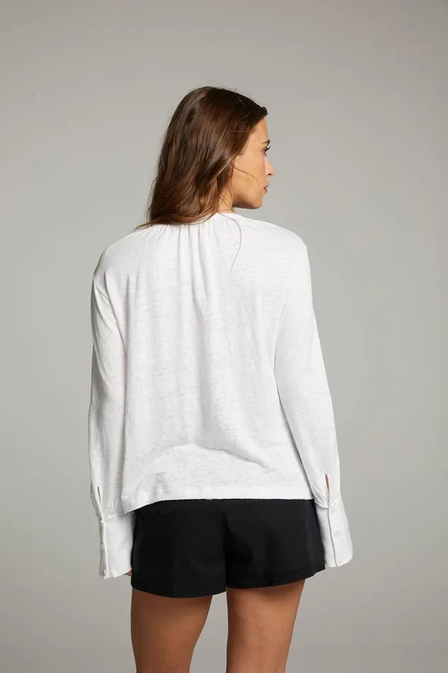 Womens Chaser Brand Tops Warren White Blouse