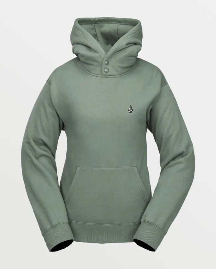 Womens Costus Pullover Fleece 8211 Lichen Green Womens Volcom Layering