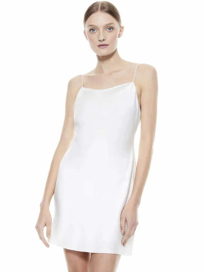 Womens Dresses Alice Olivia Harmony Mini Slip Dress Off White