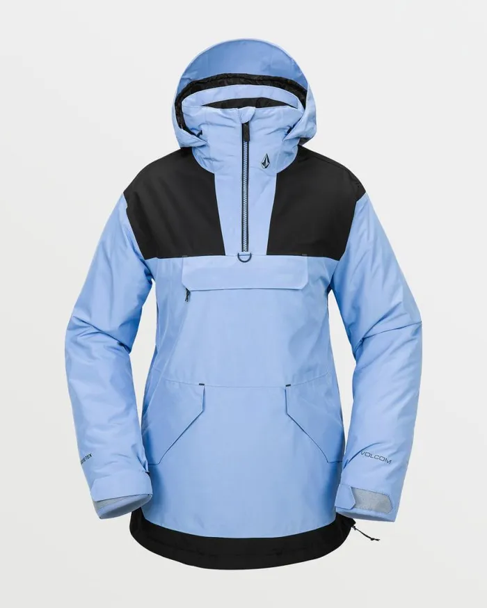 Womens Fern Insulated Gore Pullover 8211 Crystal Blue Womens Volcom Jackets