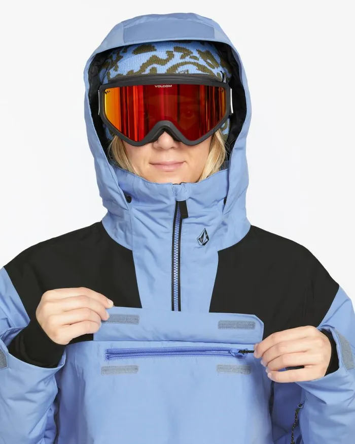 Womens Fern Insulated Gore Pullover 8211 Crystal Blue Womens Volcom Jackets