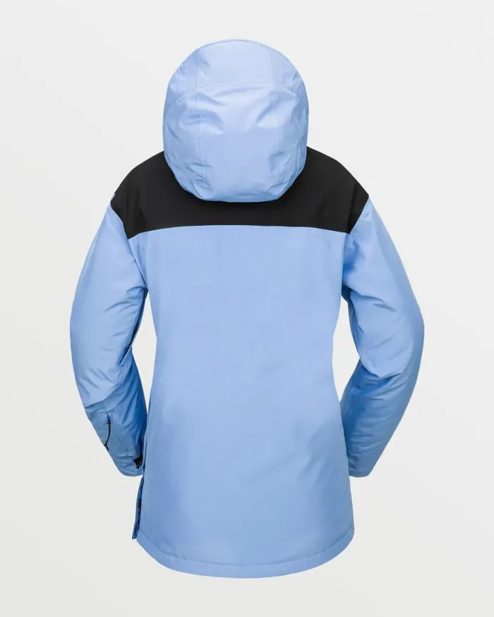 Womens Fern Insulated Gore Pullover 8211 Crystal Blue Womens Volcom Jackets